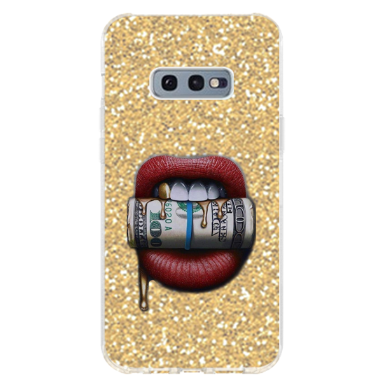 כיסוי money kiss שם זהב נצנצים Galaxy S10e