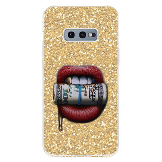 כיסוי money kiss שם זהב נצנצים Galaxy S10e