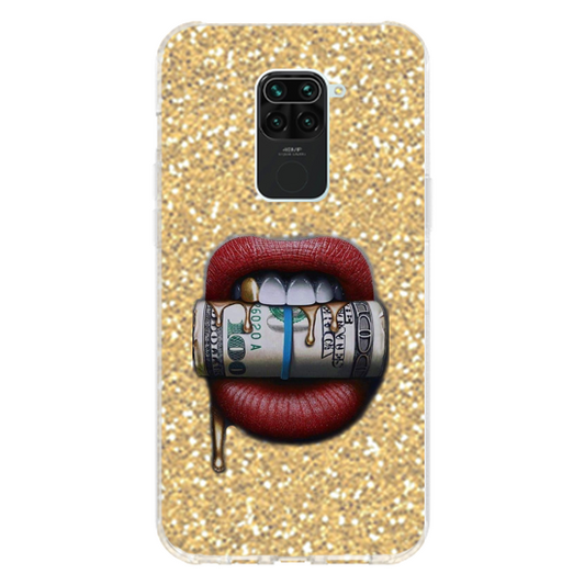 כיסוי money kiss שם זהב נצנצים Redmi NOTE 9